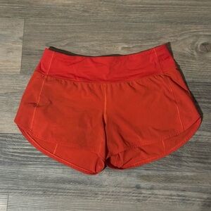 Lululemon Speed Up Shorts, 4 in inseam, Red, 8
